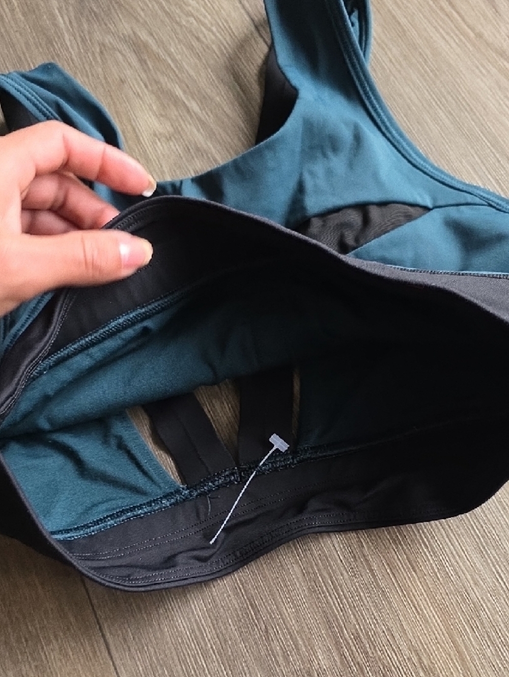 lululemon athletica Teal with Black Band Strappy Sports Bra - Picture 6 of 9